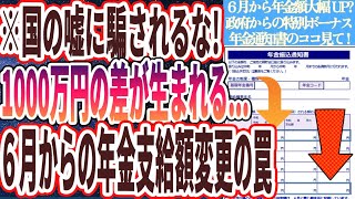 【政府からの特別ボーナス!?】「これ知らないだけで生涯1,000万円以上の差が生まれる「令和6年年金支給額変更」の真実」を世界一わかりやすく要約してみた【本要約】