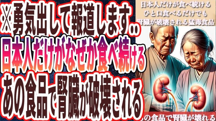 【勇気出して報道します】「なぜか日本人だけが食べ続ける..たったひと口食べるだけでも腎臓が破壊される猛毒食品」を世界一わかりやすく要約してみた【本要約】