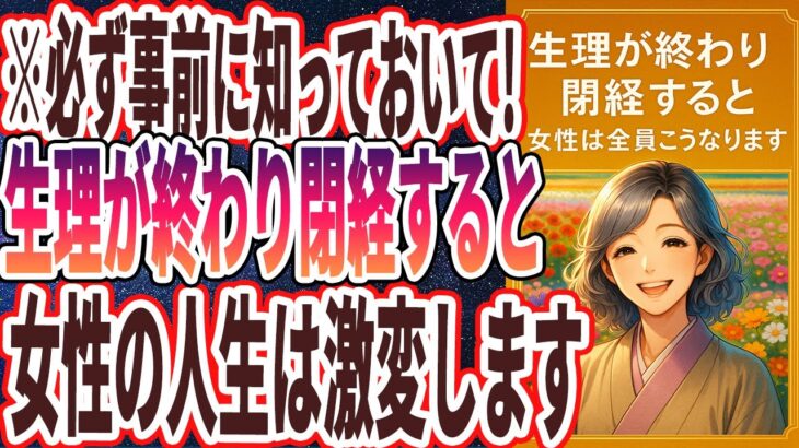 【生理終了後】「生理が終わり閉経すると、女性の人生は激変します」を世界一わかりやすく要約してみた【本要約】